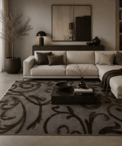 Alternative view of Extra Fine Grey Modern Rug 200 x 200cm - 5990