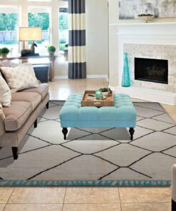 two-tone geometric Berber carpet