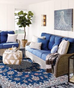 Isfhan blue background carpet