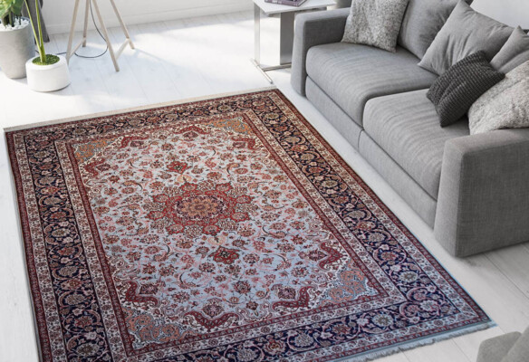 Esfahan Silk Weft and Warp Carpet 305x204cm - A0184 12 Esfahan Weft and Warp Silk Rug