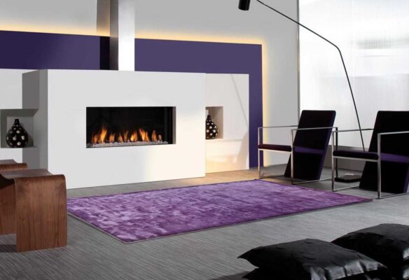 Purple velvet modern rug 240×170cm - 5569 10 Purple velvet rug modern