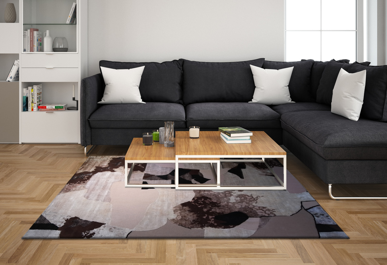 Modern rug, 303x253cm -B1689 4 Modern Carpet