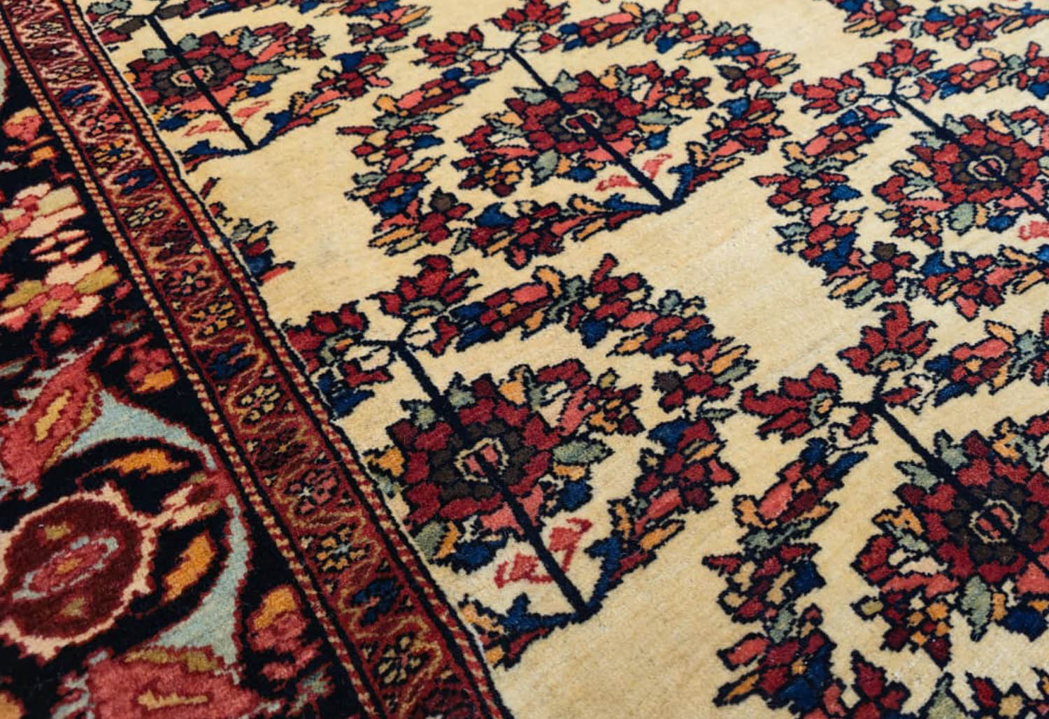 Fine Antique Senneh Rug 203x135 cm - B1775 4 Fine Antique Senneh Rug 203x135 cm - B1775 - Image 3