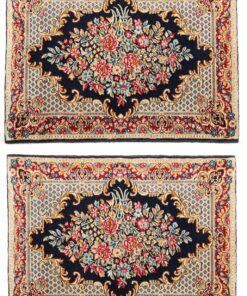 Pair of extra fine Kerman bedside rugs 90x65 cm - 469807