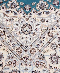 Hand-Knotted Nain 6-Ply Wool and Silk Persian Rug 261x209 Z445536 - Image 7