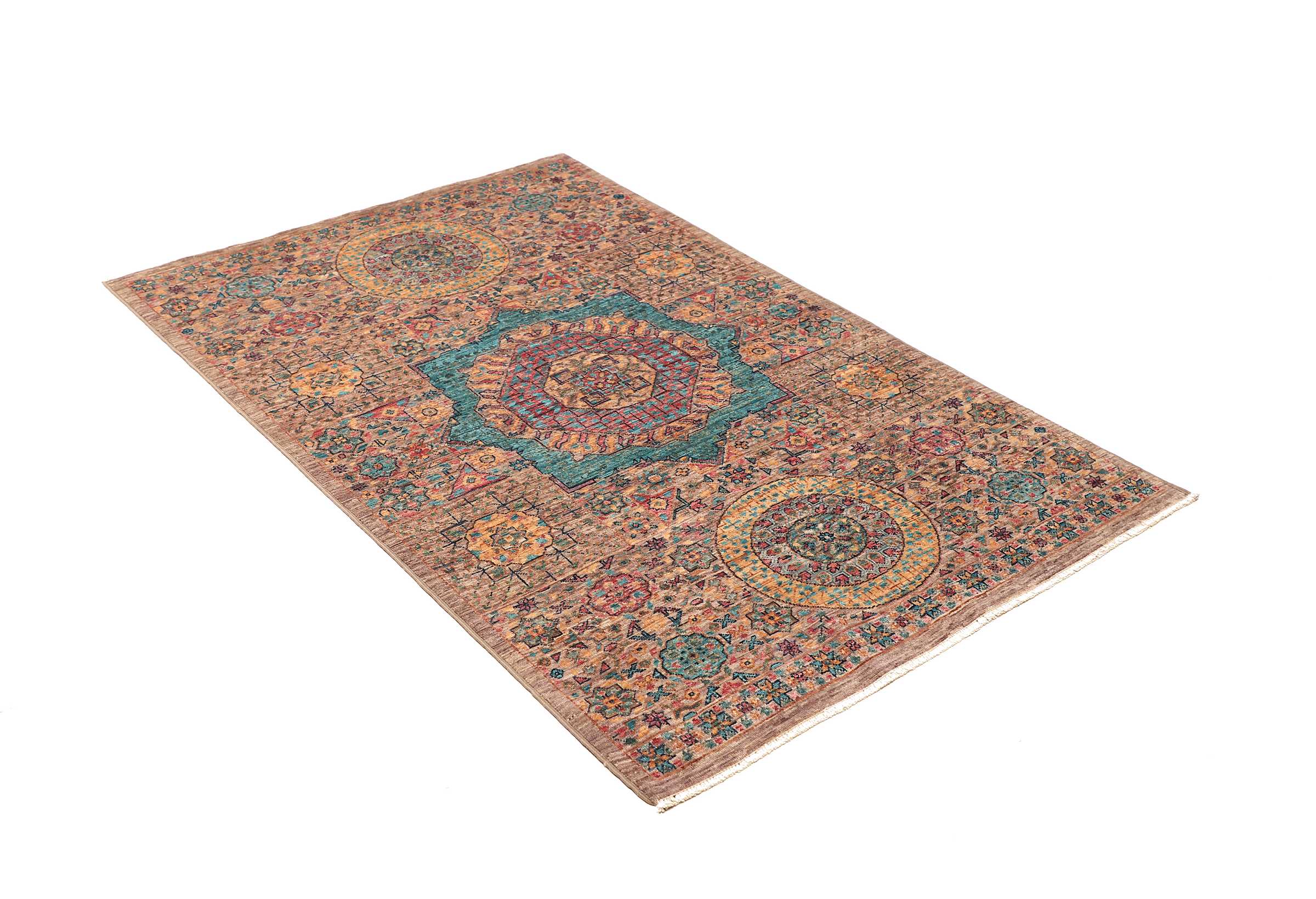 Hand-knotted Mamluk rug 155x99 Z468978 6 Hand-knotted Mamluk rug 155x99 Z468978 - Image 4