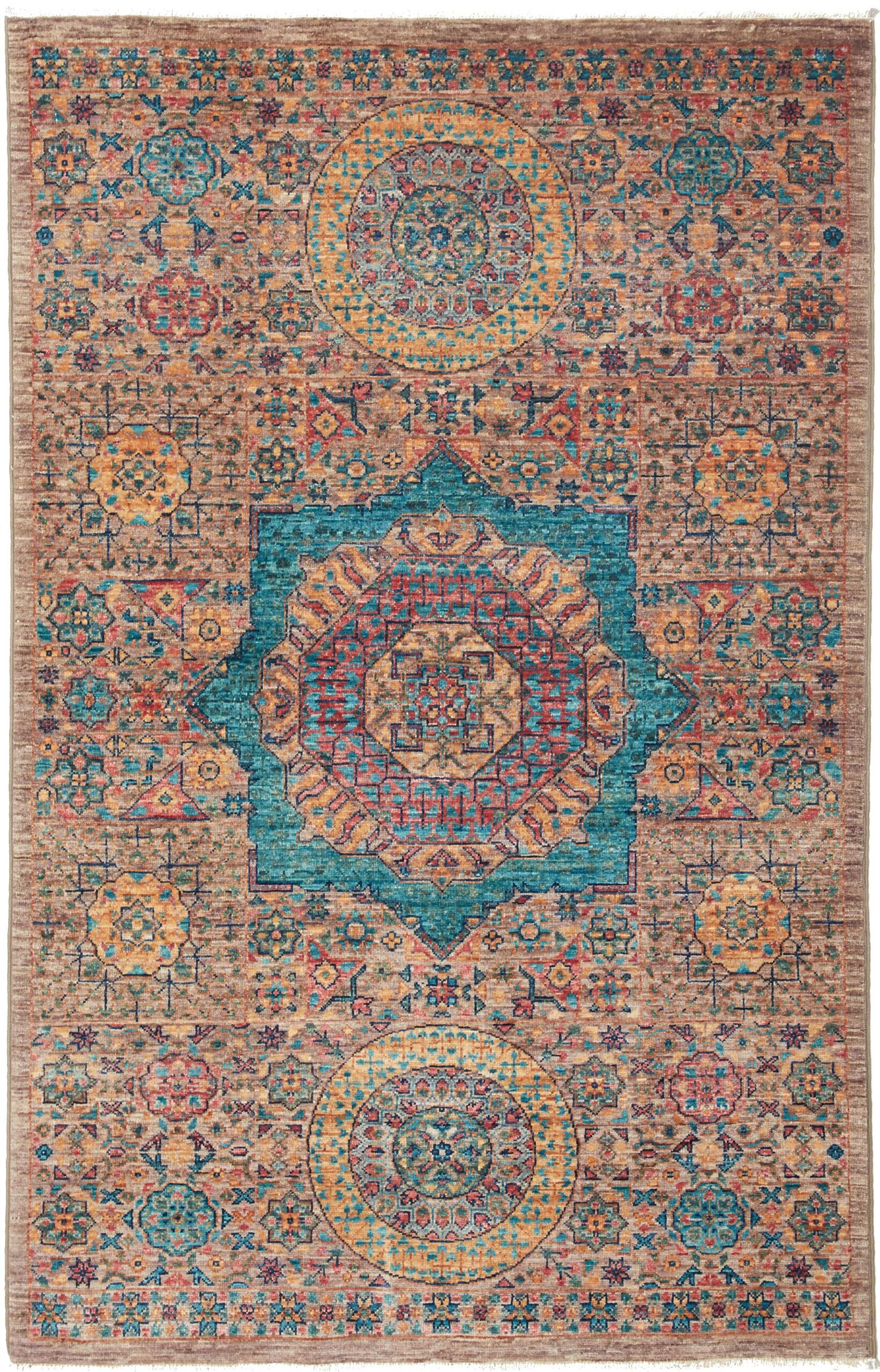 Hand-knotted Mamluk rug 155x99 Z468978 3 Hand-knotted Mamluk rug 155x99 Z468978