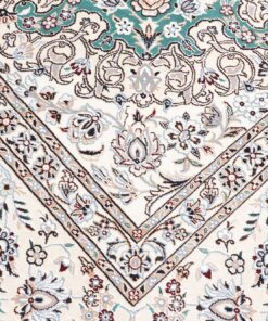 Persian Nain 9 Fili Rug in Wool and Silk 355x248 Z469420 - Image 7