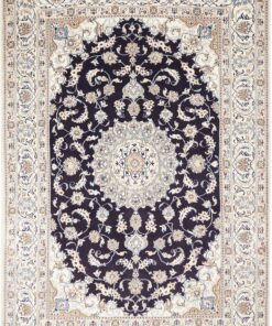 Hand-Knotted Persian Nain Kashmar Rug 289×196 cm Z469639