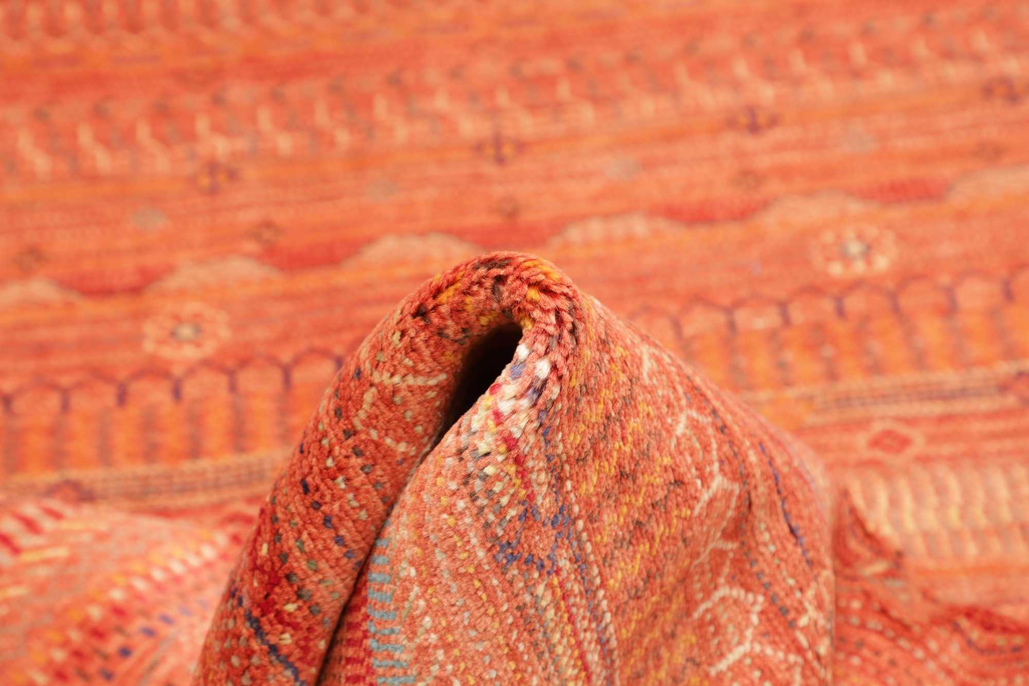 Modern Afghan Hand-Knotted Rug 221x156 Z478855 11 Modern Afghan Hand-Knotted Rug 221x156 Z478855 - Image 10