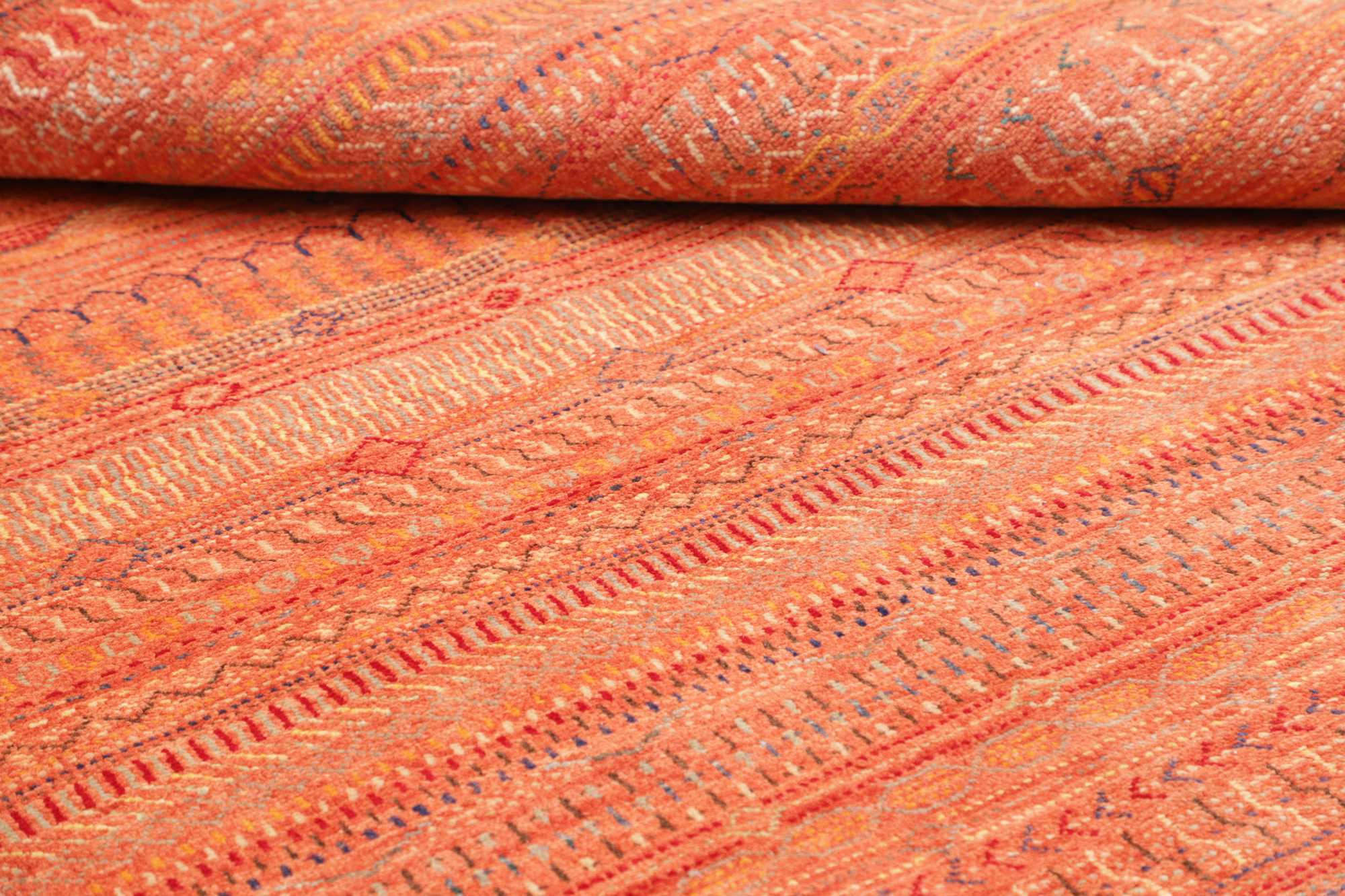 Modern Afghan Hand-Knotted Rug 221x156 Z478855 12 Modern Afghan Hand-Knotted Rug 221x156 Z478855 - Image 11
