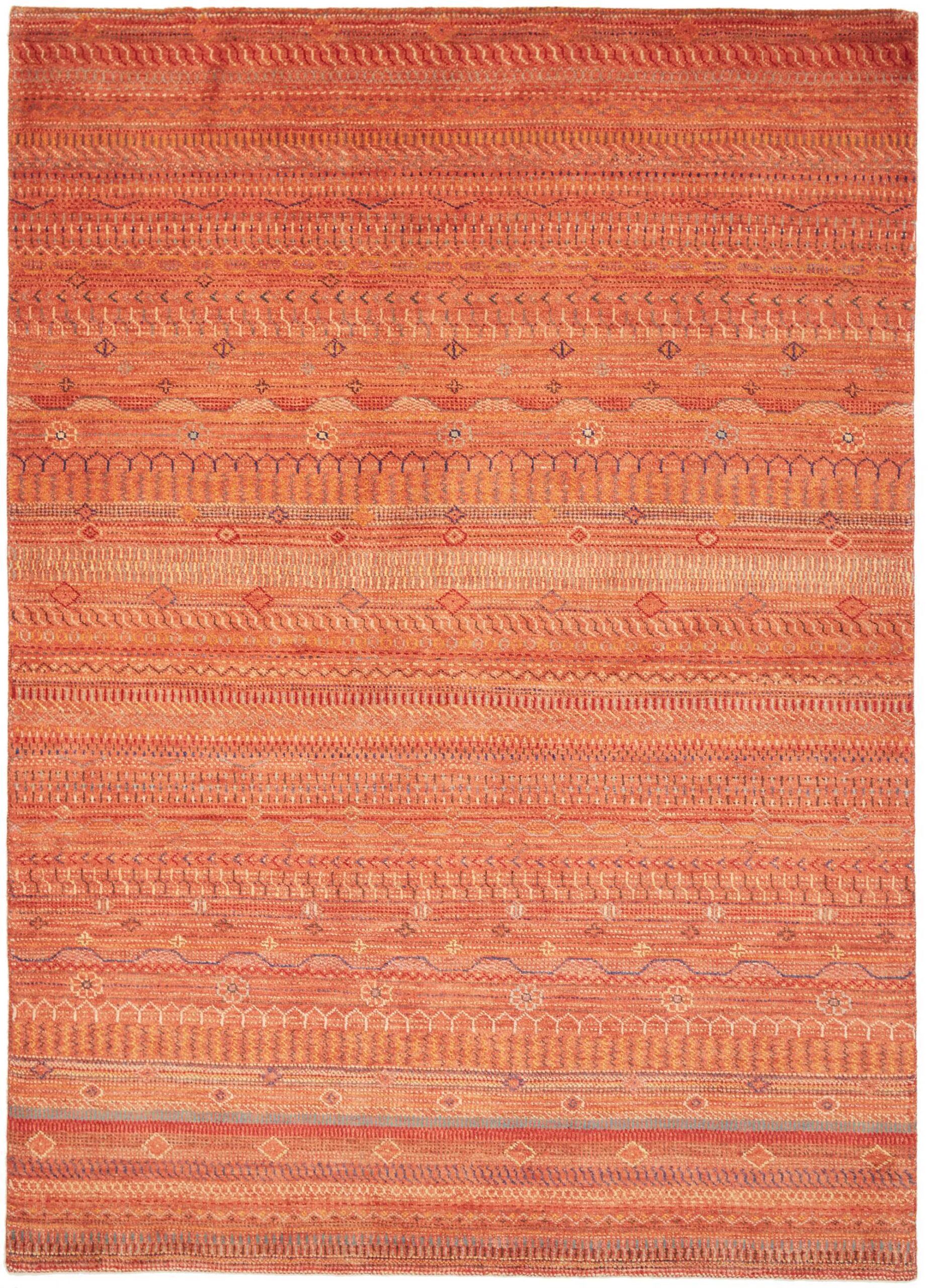 Modern Afghan Hand-Knotted Rug 221x156 Z478855 2 Modern Afghan Hand-Knotted Rug 221x156 Z478855