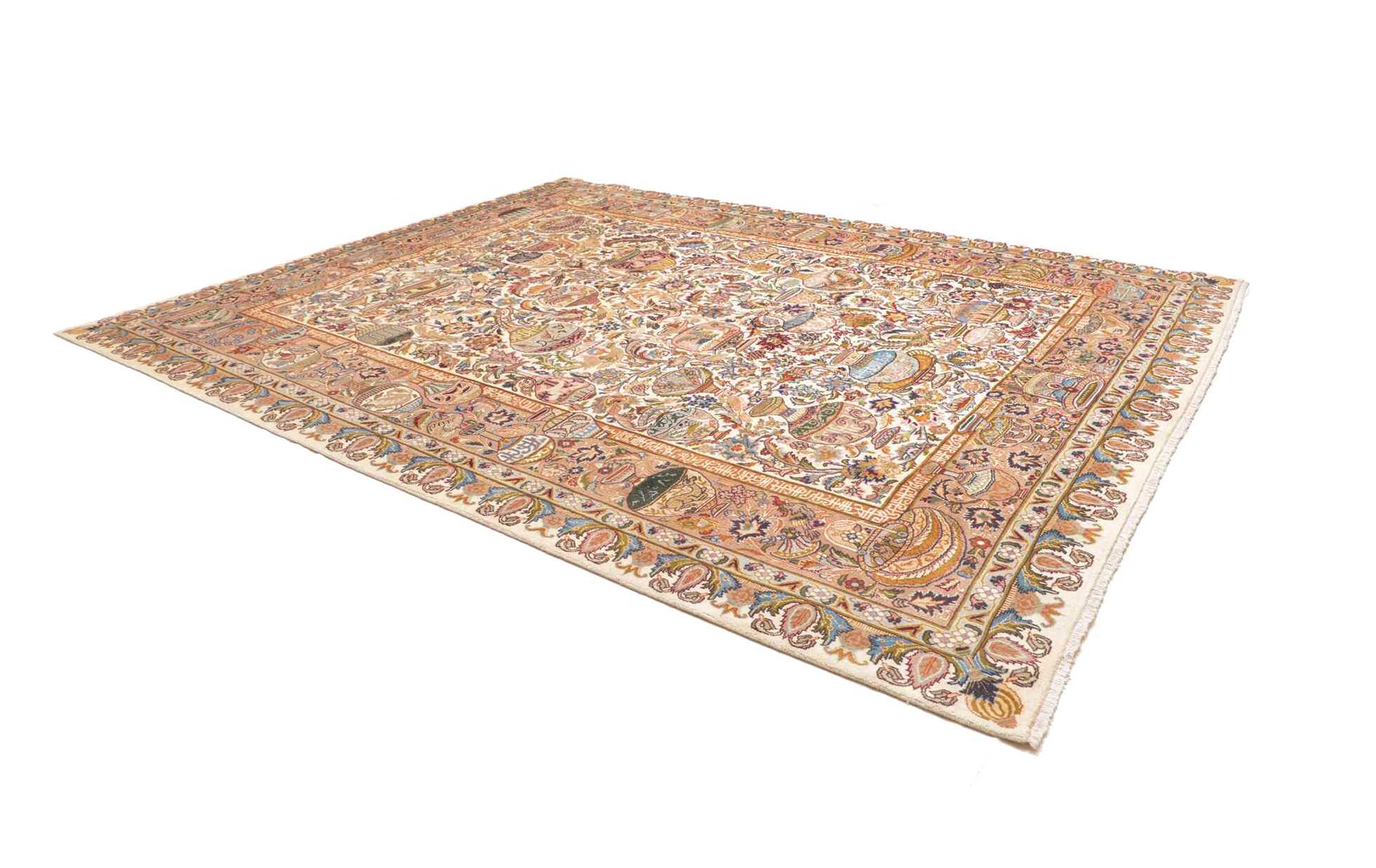 KASHMAR rug archaeological motif 394x303 Z481318 - Image 4