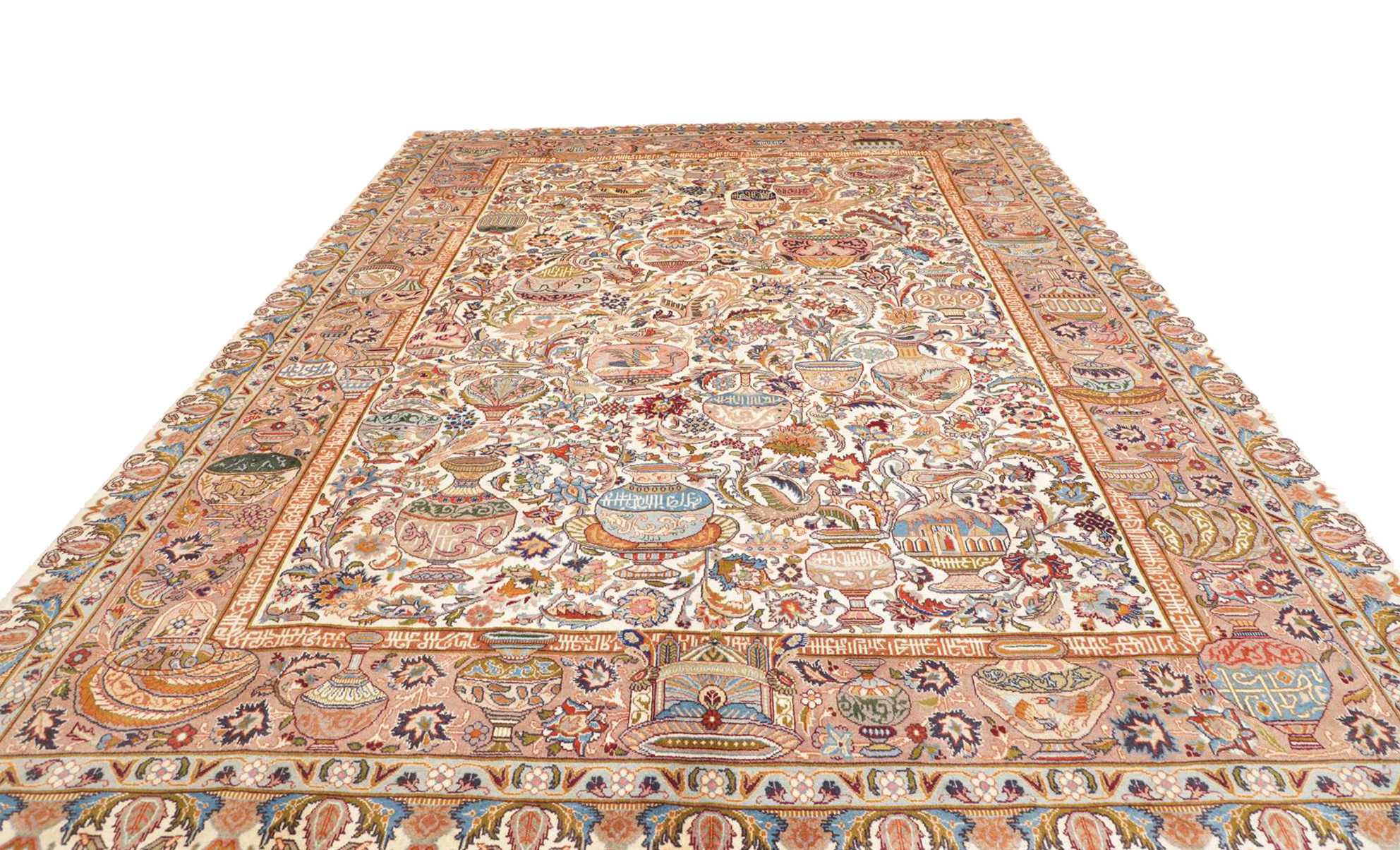 KASHMAR rug archaeological motif 394x303 Z481318 - Image 5