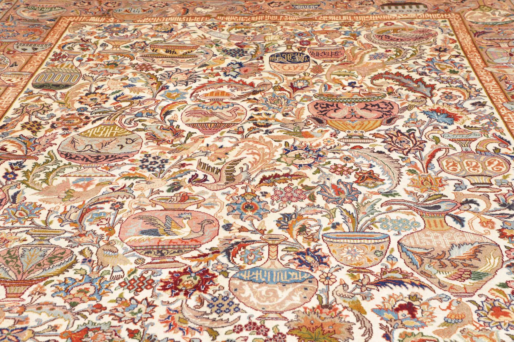 KASHMAR rug archaeological motif 394x303 Z481318 - Image 9