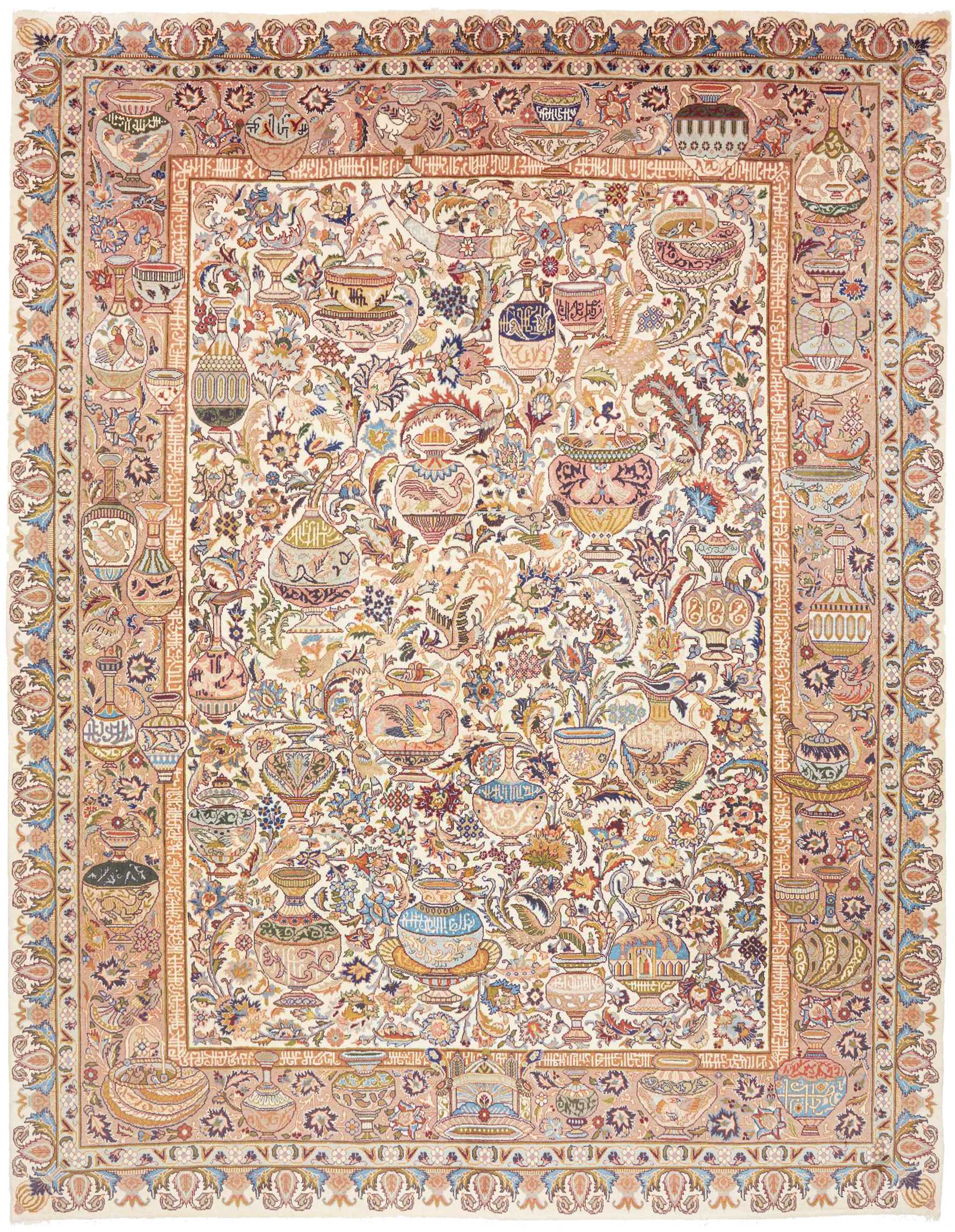 KASHMAR rug archaeological motif 394x303 Z481318