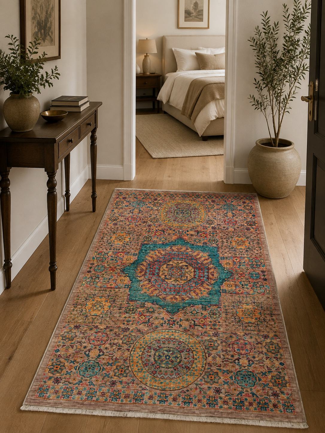Hand-knotted Mamluk rug 155x99 Z468978 4 Hand-knotted Mamluk rug 155x99 Z468978 - Image 2