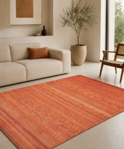 Alternative view of Modern Afghan Hand-Knotted Rug 221x156 Z478855