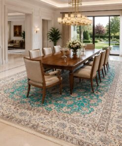 Alternative view of Persian Nain 9 Fili Rug in Wool and Silk 355x248 Z469420